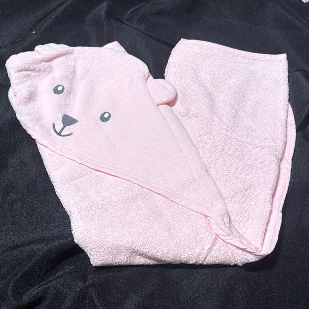 Carter's Pink Bear Hooded Towel